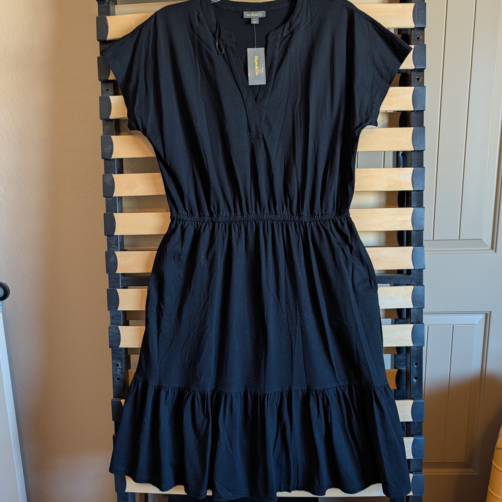 Style & Co. Elegant Black Midi Dress